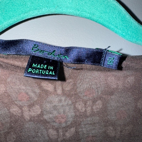 Boden Jersey Knit Faux Wrap Fit and Flare Swing Olive Dress Size 16L 16 Long - Picture 2 of 7